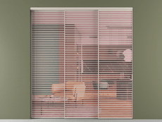 Перегородка Formato внутри проёма 3 створки с синхронным механизмом