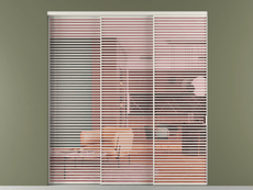 Перегородка Formato внутри проёма 3 створки с синхронным механизмом