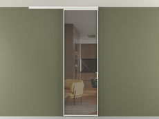 Перегородка Formato вдоль стены на потолок 1 створка