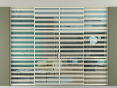 Перегородка Formato внутри проёма скрытое крепление в потолок 4 створки