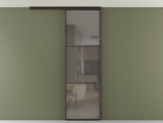 Перегородка Formato вдоль стены на потолок 1 створка