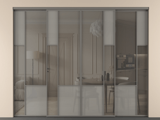 Перегородка Mosaic внутри проёма 4 створки