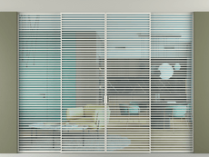 Перегородка Formato внутри проёма скрытое крепление в потолок 4 створки