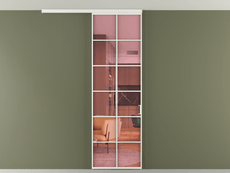 Перегородка Formato вдоль стены на потолок 1 створка