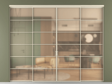 Перегородка Formato внутри проёма 4 створки