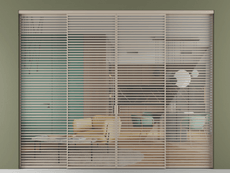 Перегородка Formato внутри проёма 4 створки