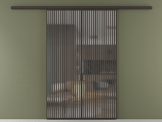 Перегородка Formato вдоль стены 2 створки