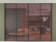 Перегородка Formato внутри проёма скрытое крепление в потолок 4 створки