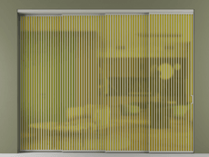 Перегородка Формато внутри проёма 4 створки с синхронным механизмом