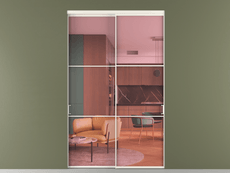 Перегородка Formato внутри проёма 2 створки