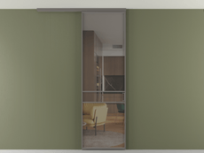 Перегородка Formato вдоль стены на потолок одностворчатая