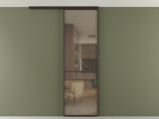 Перегородка Formato вдоль стены на потолок 1 створка