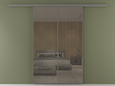 Перегородка Formato вдоль стены двустворчатая