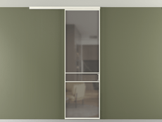 Перегородка Formato вдоль стены на потолок одностворчатая