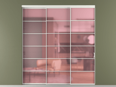 Перегородка Formato внутри проёма 3 створки с синхронным механизмом