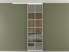 Перегородка Formato вдоль стены на потолок 1 створка