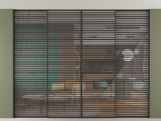 Перегородка Formato внутри проёма скрытое крепление в потолок 4 створки