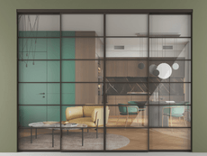 Перегородка Formato внутри проёма 4 створки