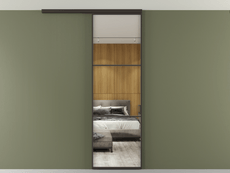 Перегородка Formato вдоль стены на потолок 1 створка