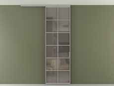 Перегородка Formato вдоль стены на потолок одностворчатая