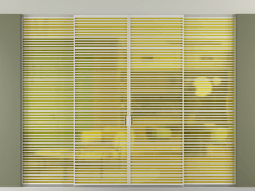 Перегородка Formato внутри проёма скрытое крепление в потолок 4 створки