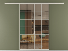 Перегородка Formato вдоль стены 2 створки