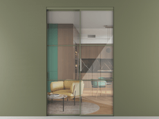 Перегородка Formato внутри проёма 2 створки