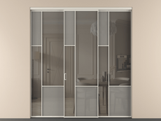 Перегородка Mosaic внутри проёма трёхстворчатая