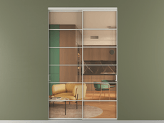 Перегородка Formato внутри проёма 2 створки