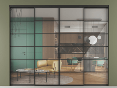 Перегородка Formato внутри проёма 4 створки