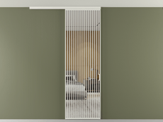 Перегородка Formato вдоль стены на потолок 1 створка