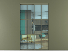 Перегородка Формато внутри проёма 2 створки