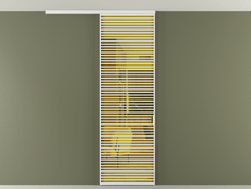 Перегородка Formato вдоль стены на потолок 1 створка