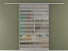 Перегородка Formato вдоль стены 2 створки