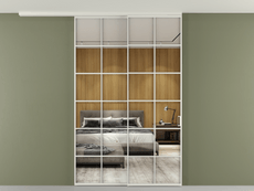 Перегородка Formato вдоль стены на потолок 2 створки с синхронным механизмом