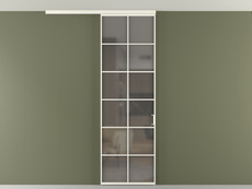 Перегородка Formato вдоль стены на потолок одностворчатая