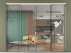 Перегородка Formato внутри проёма 4 створки