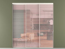 Перегородка Formato внутри проёма 3 створки с синхронным механизмом