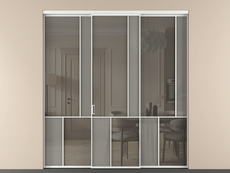 Перегородка Mosaic внутри проёма 3 створки