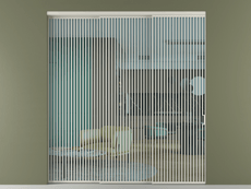 Перегородка Formato внутри проёма 3 створки с синхронным механизмом