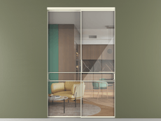 Перегородка Formato внутри проёма 2 створки