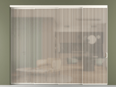 Перегородка Formato внутри проёма 4 створки с синхронным механизмом