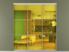 Перегородка Formato внутри проёма 3 створки