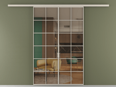 Перегородка Formato вдоль стены 2 створки