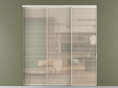 Перегородка Formato внутри проёма 3 створки с синхронным механизмом