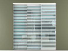 Перегородка Formato внутри проёма 3 створки с синхронным механизмом