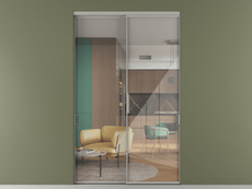 Перегородка Formato внутри проёма 2 створки