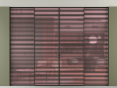 Перегородка Formato внутри проёма скрытое крепление в потолок 4 створки