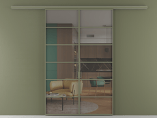 Перегородка Formato вдоль стены 2 створки