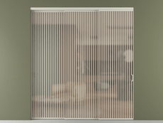 Перегородка Formato внутри проёма 3 створки с синхронным механизмом